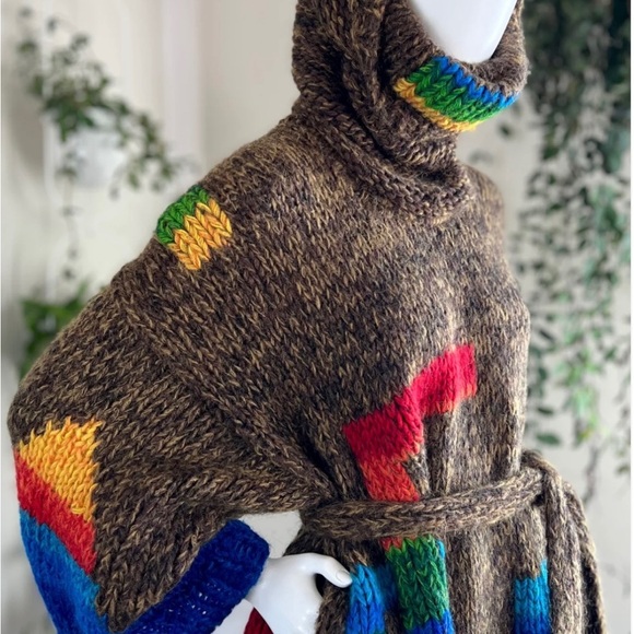 KANSAI YAMAMOTO (F/W 1977) Vintage Brown Wool Sweater/Dress | med/large/x-large - Picture 3 of 8